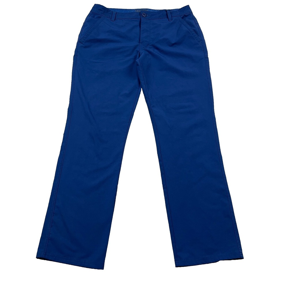 Huk Fishing Pants Men 32x30 Royal Blue Performance Chino Khaki Straight Leg